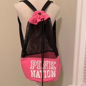 Pink beach again drawstring